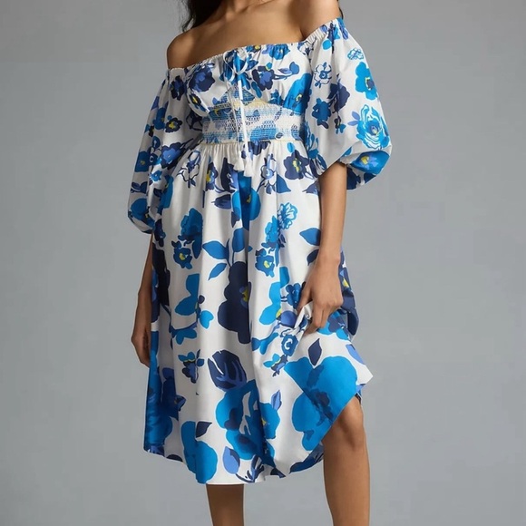 NEW Anthropologie Plenty by Tracy Reese Off-The-Shoulder  Dress Small - Picture 1 of 13